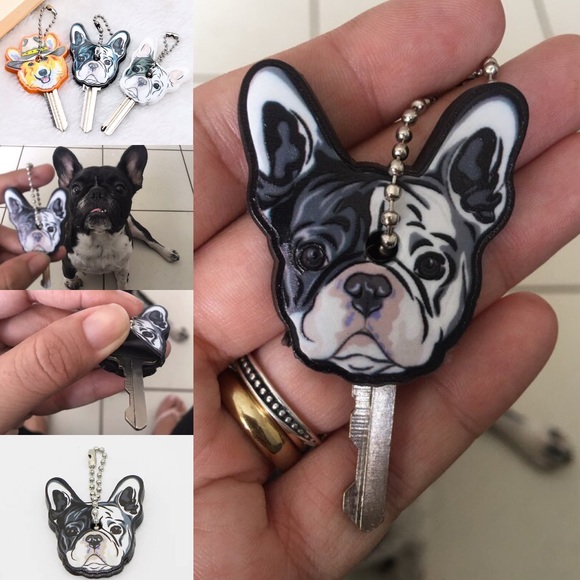 Accessories - French bulldog silicone key cover